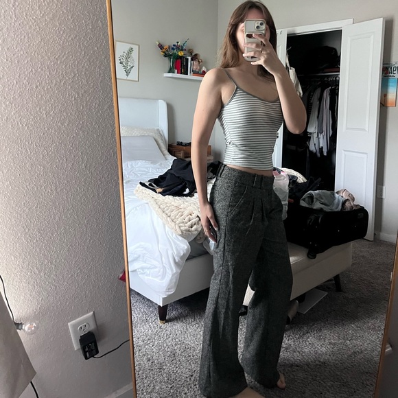 Bebe Black and White Tweed Pants - Picture 3 of 4